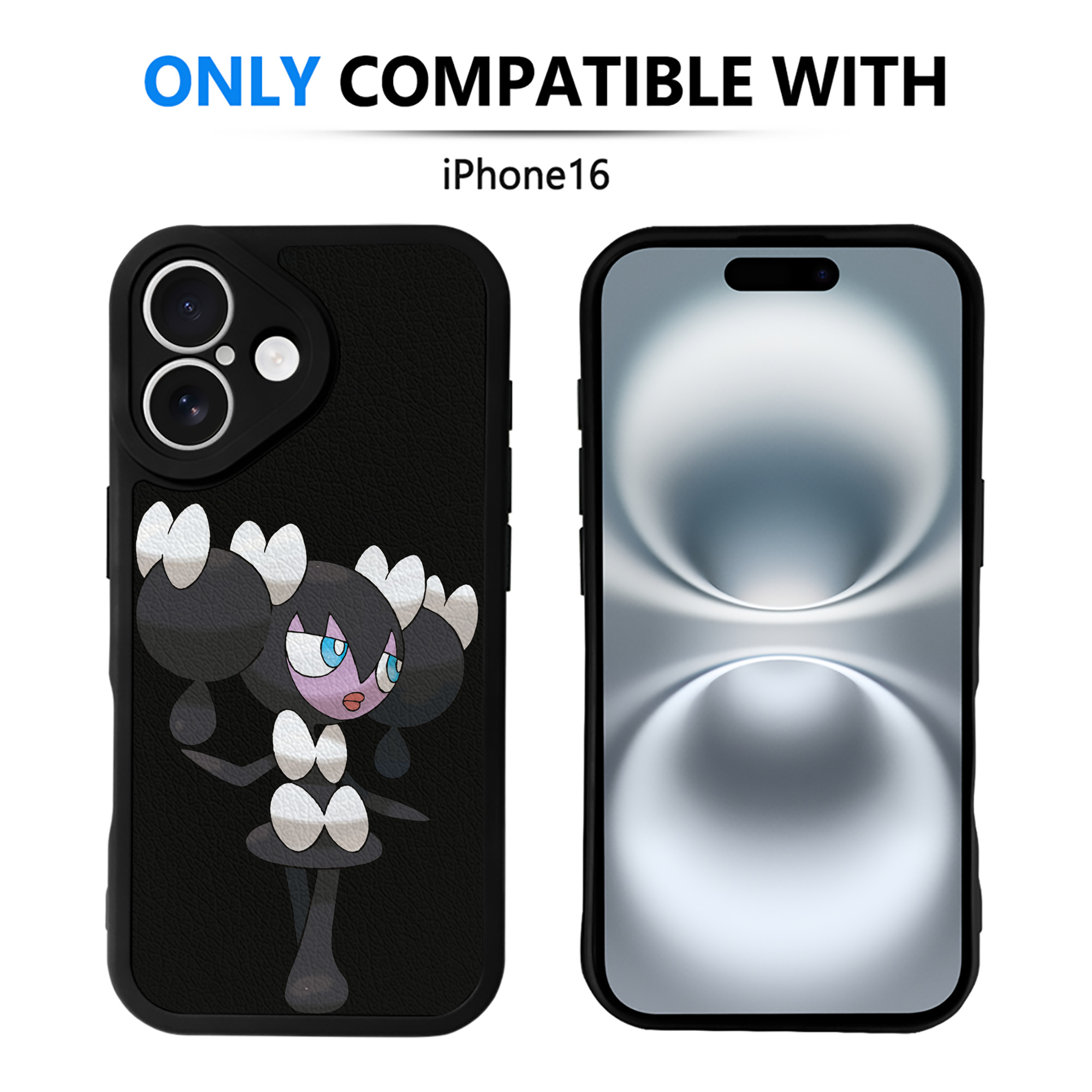 （画像用） ポケットモンスター Pokémon 【iPhone 16シリーズ対応】シリコンスマホケース（レザー調） 材質：シリコン